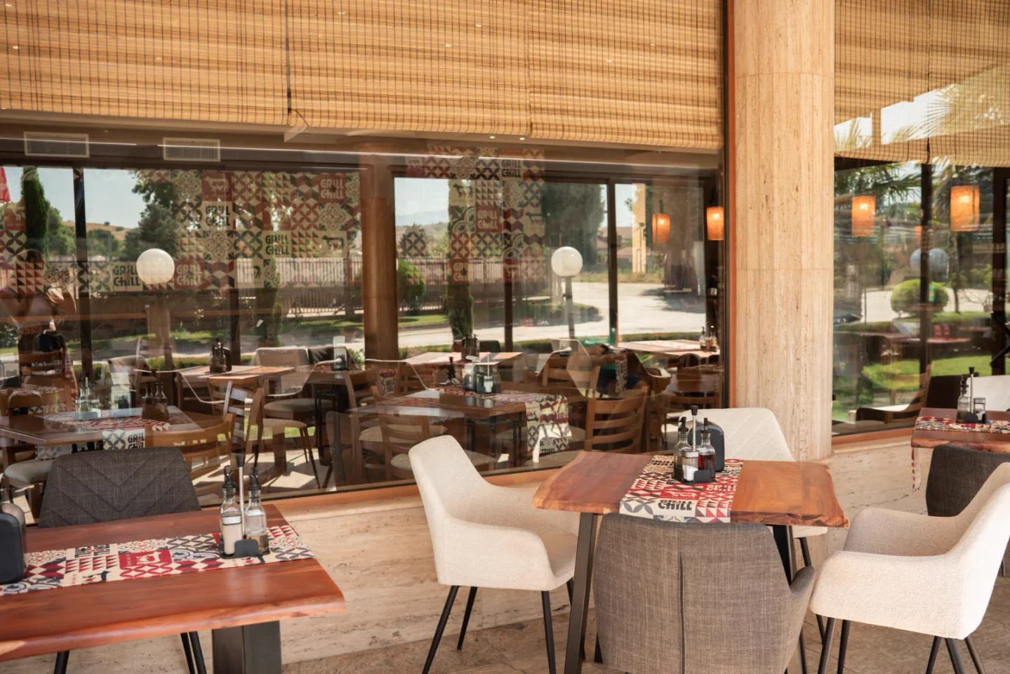 Grill & Chill covered terrace at Struma Mega Hub